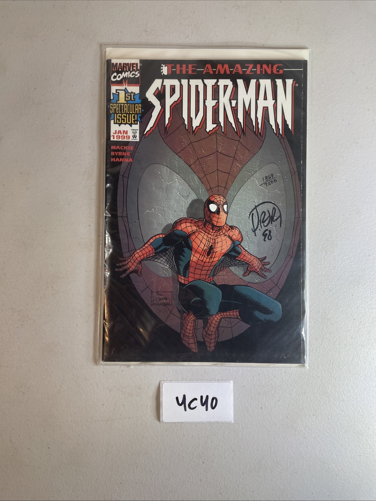 Amazing Spider-Man #1 John Romita Jr. Signed Autographed COA 1869/7500 4C40