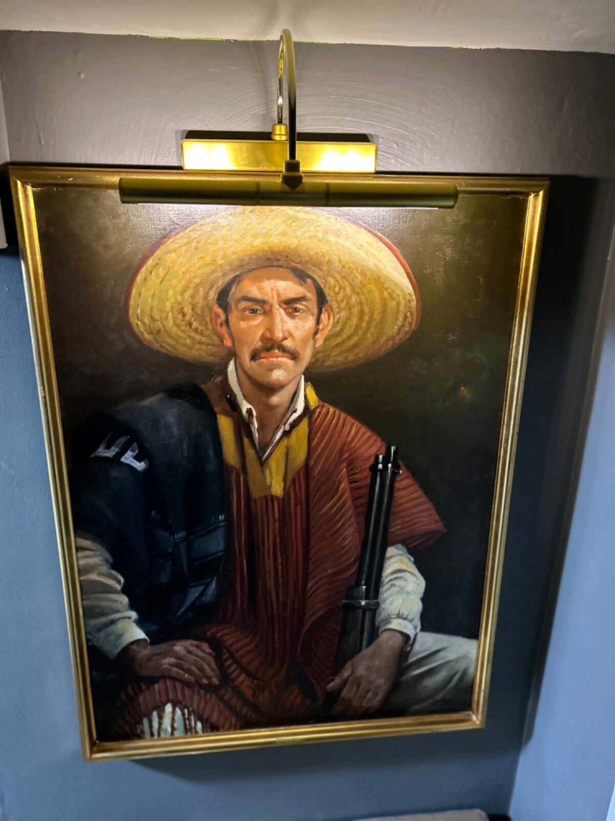 1 I’d 1 Baran Diaran Carabina,1968 oil canvas antique self portrait. 