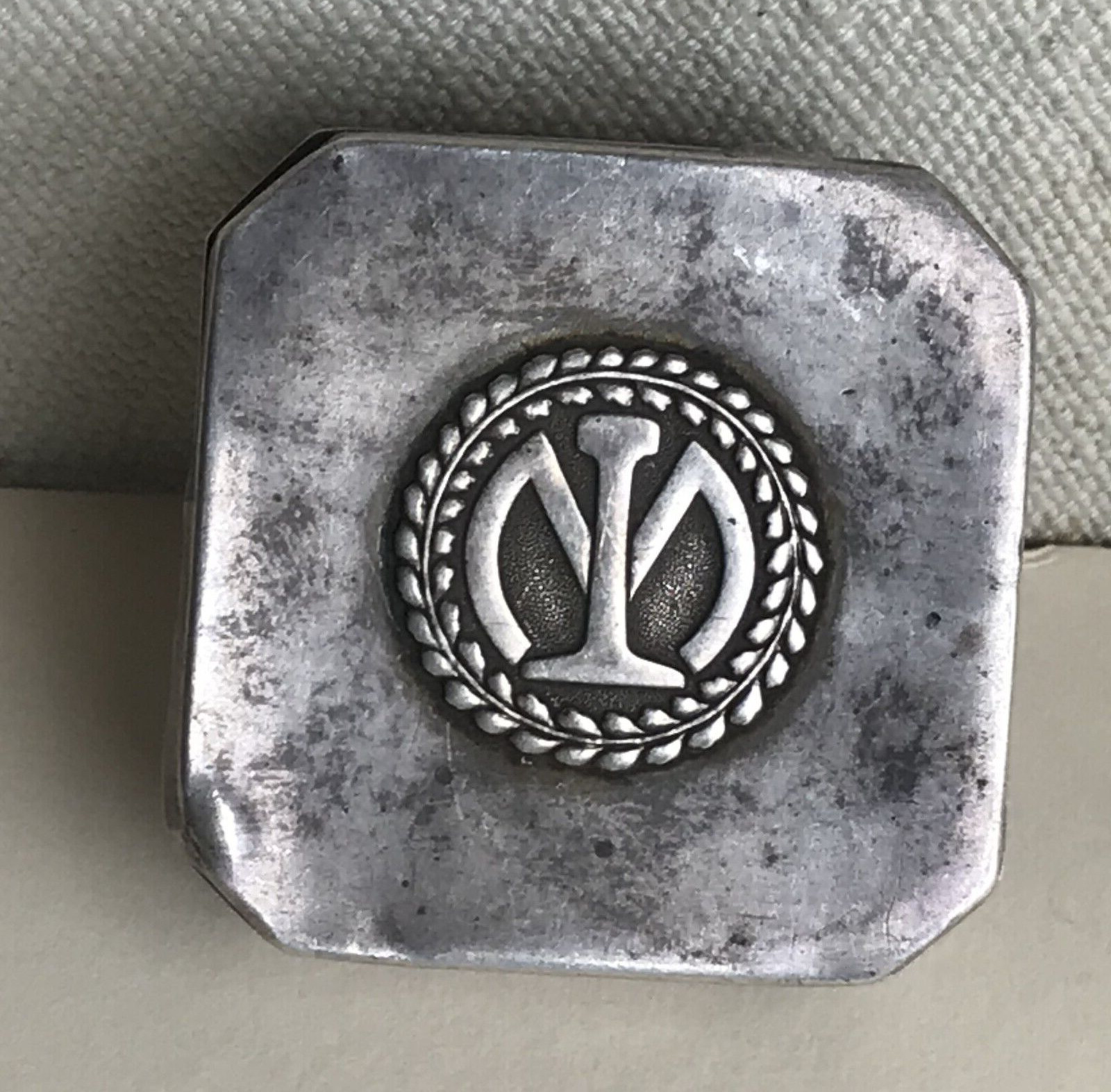 RARE Hallmarked Silver Snuff Box 19thC Railroad Badge Emblem Antq RR Railway Old RARE Hallmarked Silver Snuff Box 19thC Railroad Badge Emblem Antq RR Railway Old