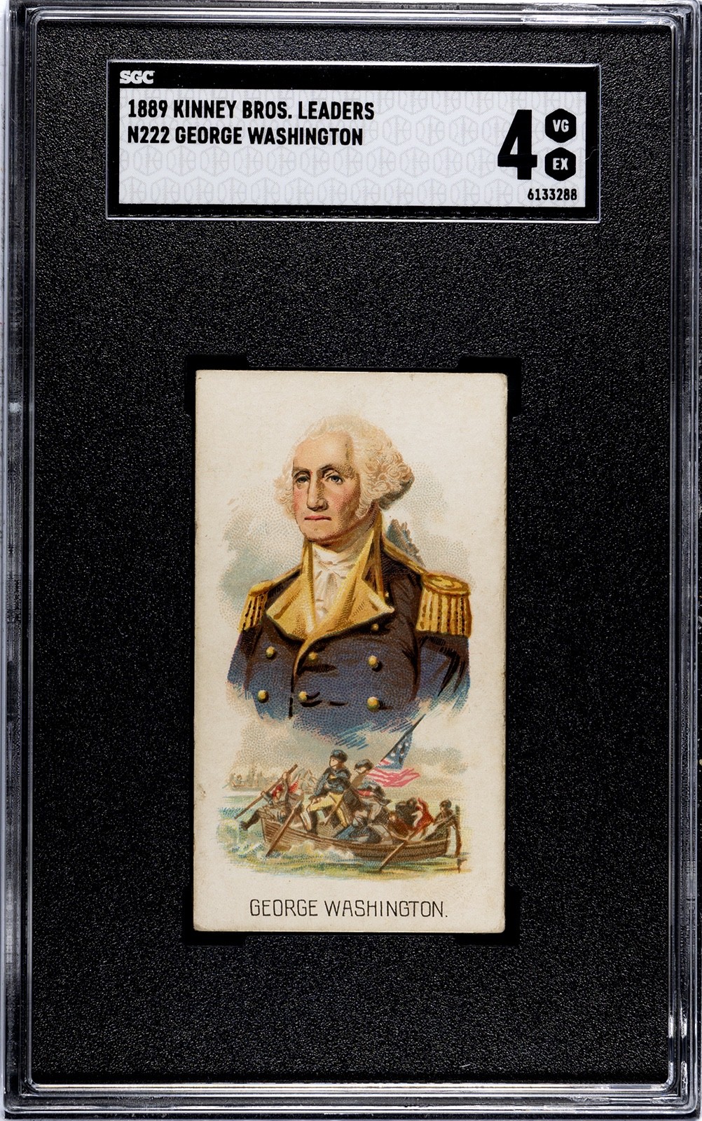1889 N222 KINNEY LEADERS PRESIDENT GEORGE WASHINGTON SGC 4 SUPERB EXAMPLE