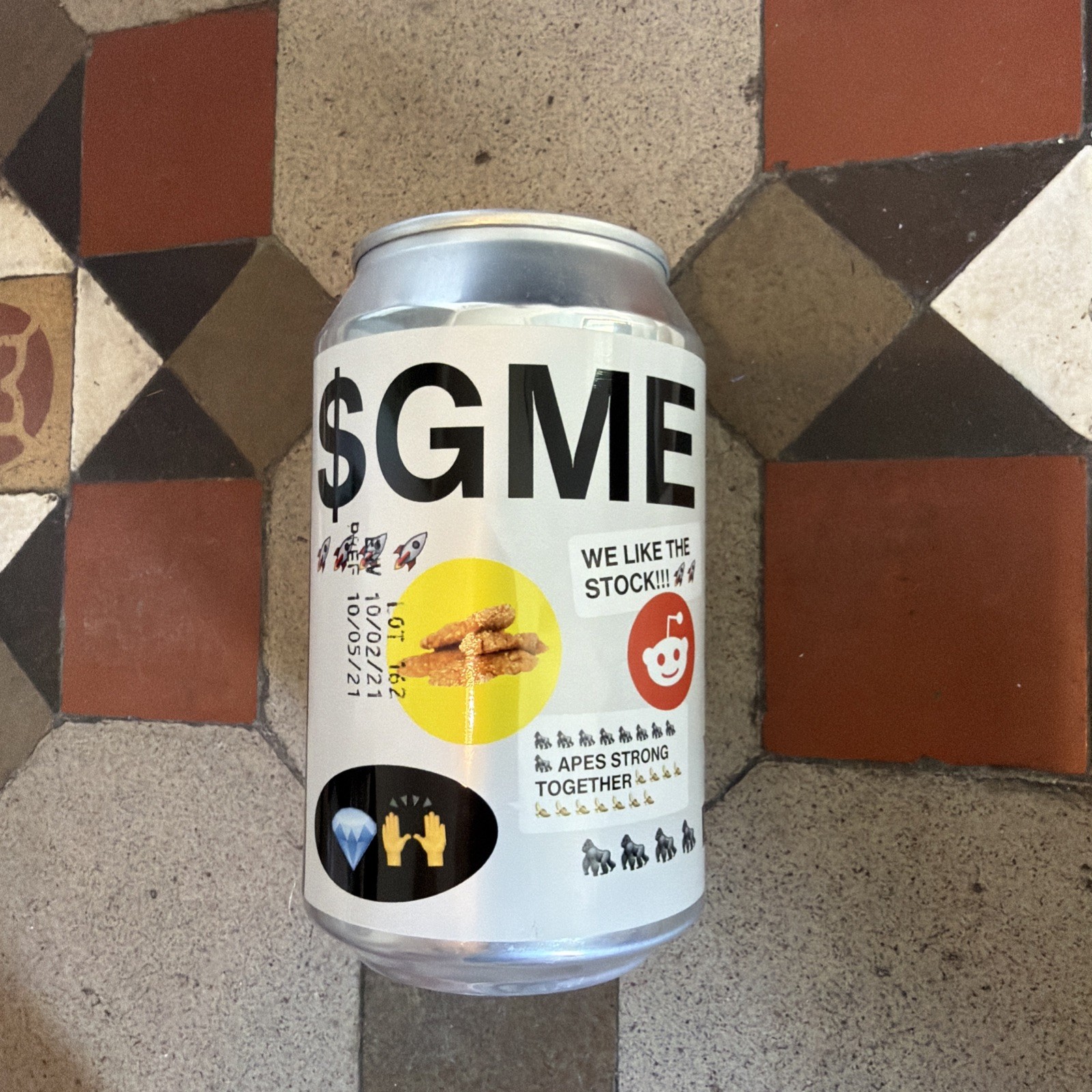 Soma Diamond Hands IPA Beer Can Collectible GME Reddit WSB GameStop Ryan Cohen