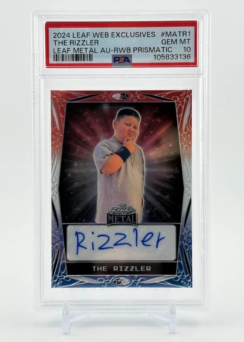 The Rizzler Red White Blue Auto 15/25 2024 Leaf Web Exclusives PSA 10 Gem Mint The Rizzler Red White Blue Auto 15/25 2024 Leaf Web Exclusives PSA 10 Gem Mint