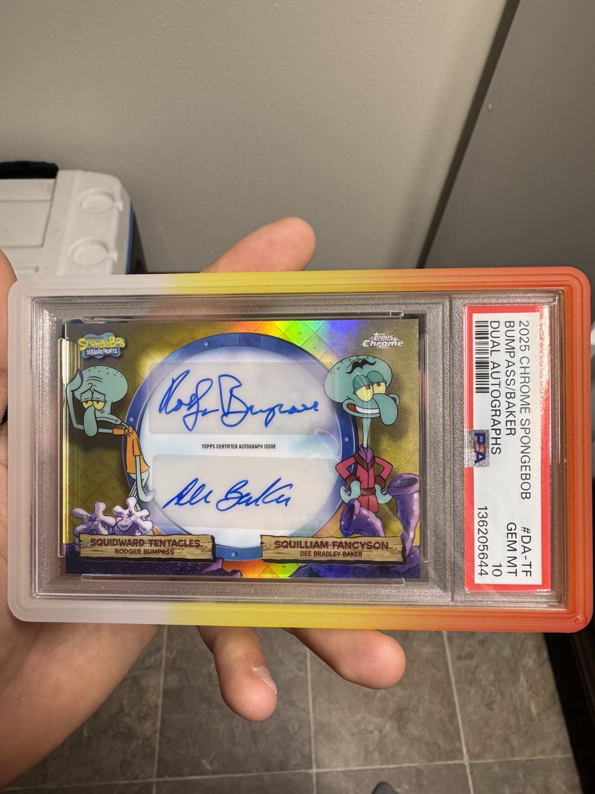 *POP 1* TOPPS SPONGEBOB 25TH ANNIVERSARY DUAL AUTOGRAPHS #DA-TF BUMPASS/BAKER *POP 1* TOPPS SPONGEBOB 25TH ANNIVERSARY DUAL AUTOGRAPHS #DA-TF BUMPASS/BAKER