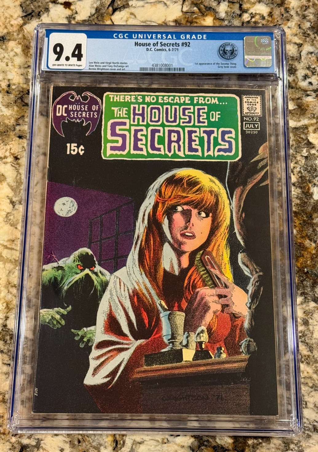 House Of Secrets #92 CGC 9.4 OW/W Pages 1st Appearance SWAMP THING DC Mega Key