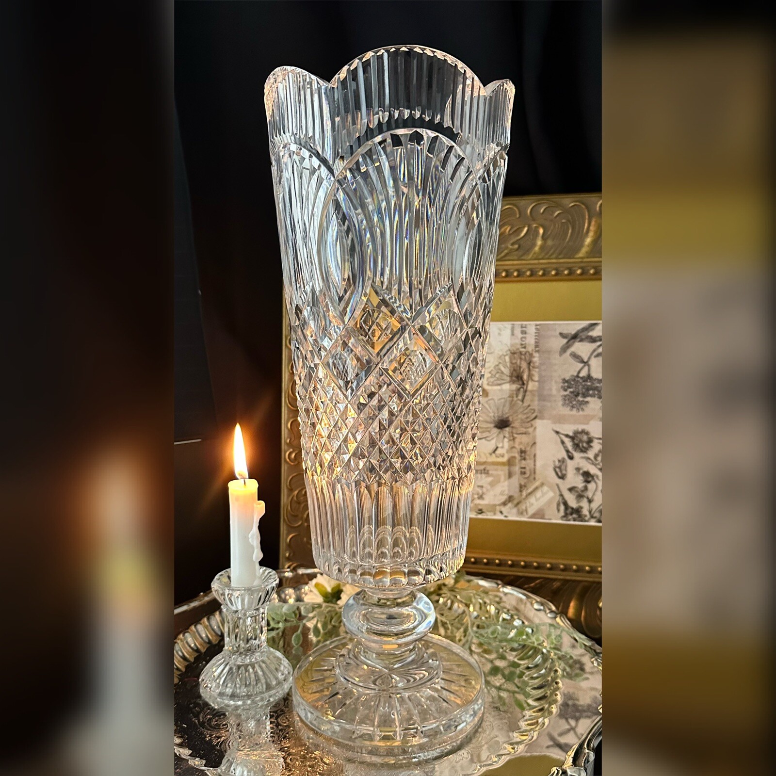 Rare Signed Waterford Crystal Vase Jim O'Leary Limited Edition 1 of 1 Rare Signed Waterford Crystal Vase Jim O'Leary Limited Edition 1 of 1