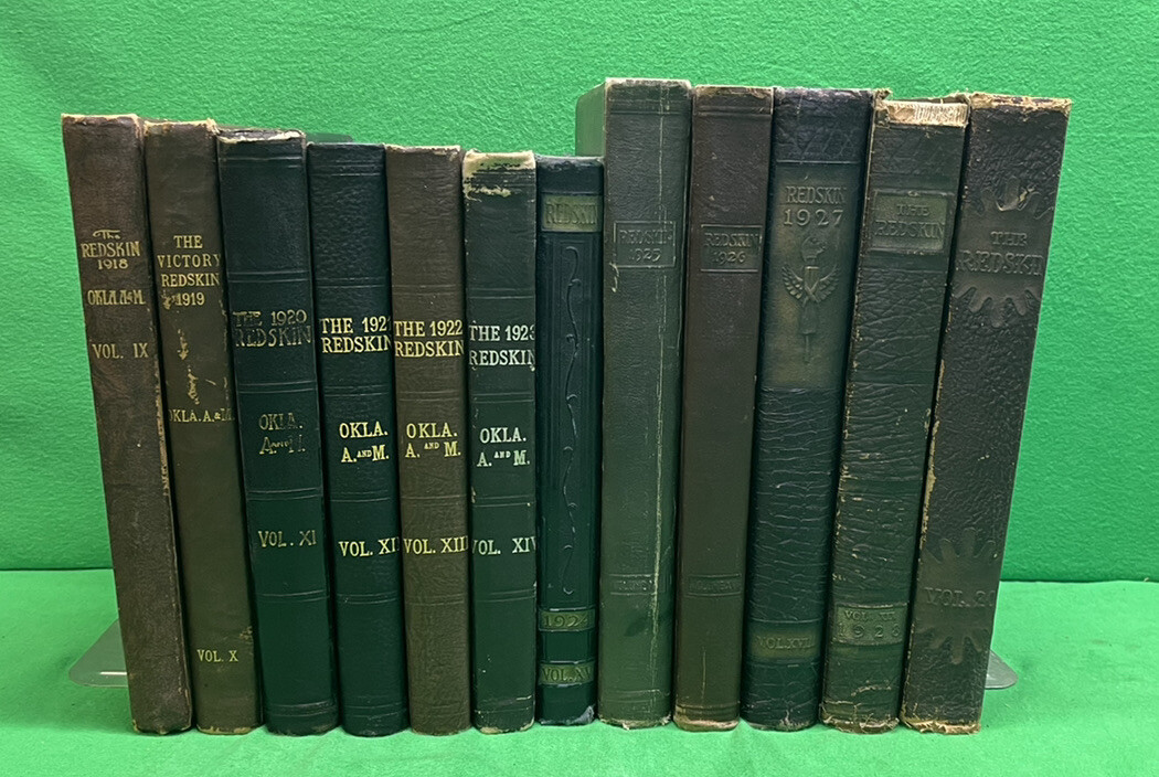 81 YR 1911-91 REDSKIN YEARBOOK COLLECTION Oklahoma A&M College Oklahoma State U