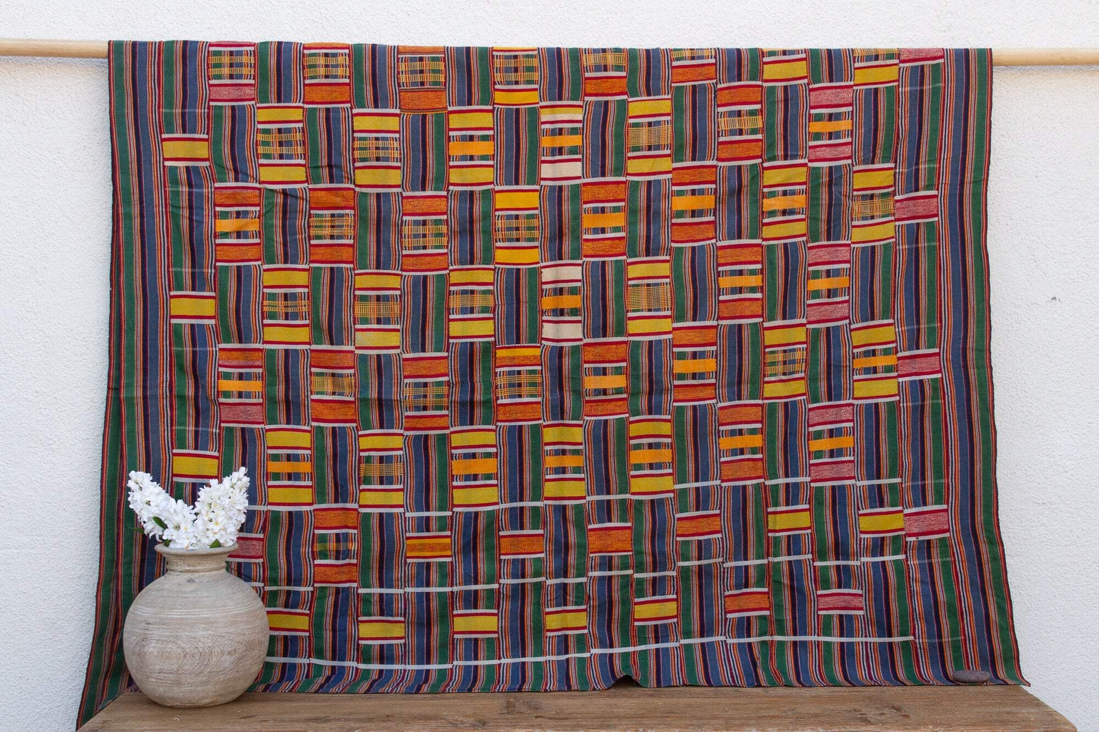 Extraordinary Asante Woven Kente Cloth Extraordinary Asante Woven Kente Cloth