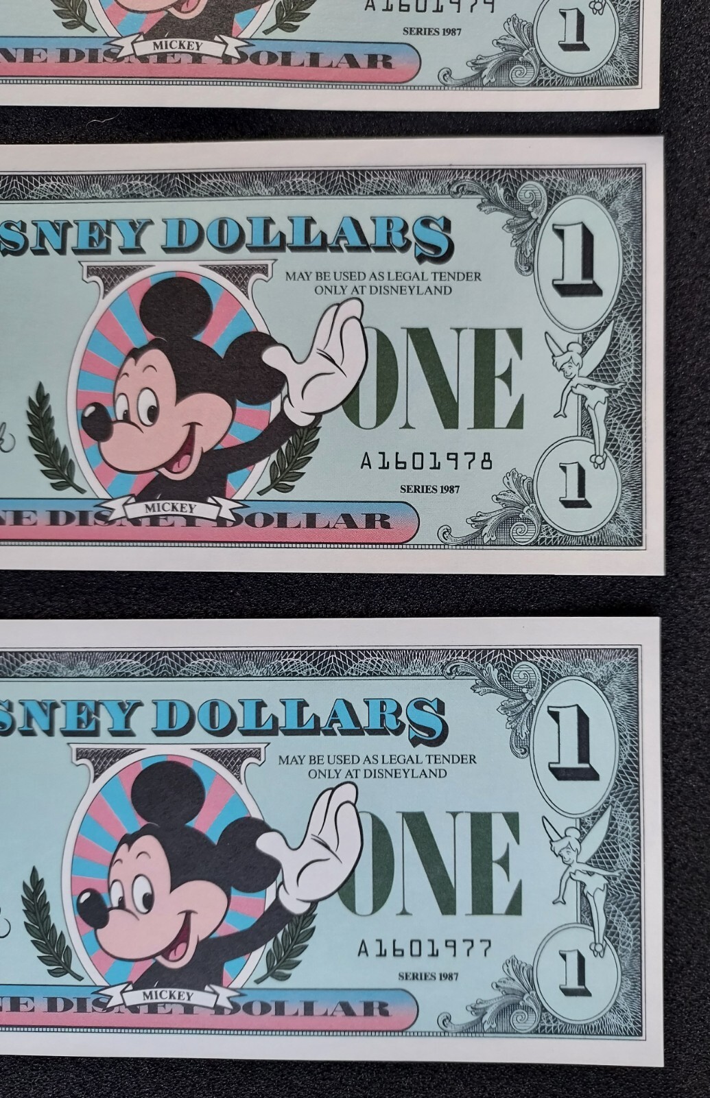 Disney Dollar $1 1987 Rare 1st Series A