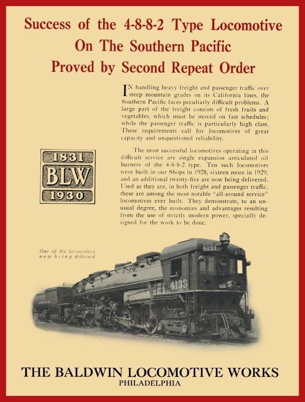 1930 Baldwin Locomotive NEW Steel Sign 30 x 40 1930 Baldwin Locomotive NEW Steel Sign 30 x 40