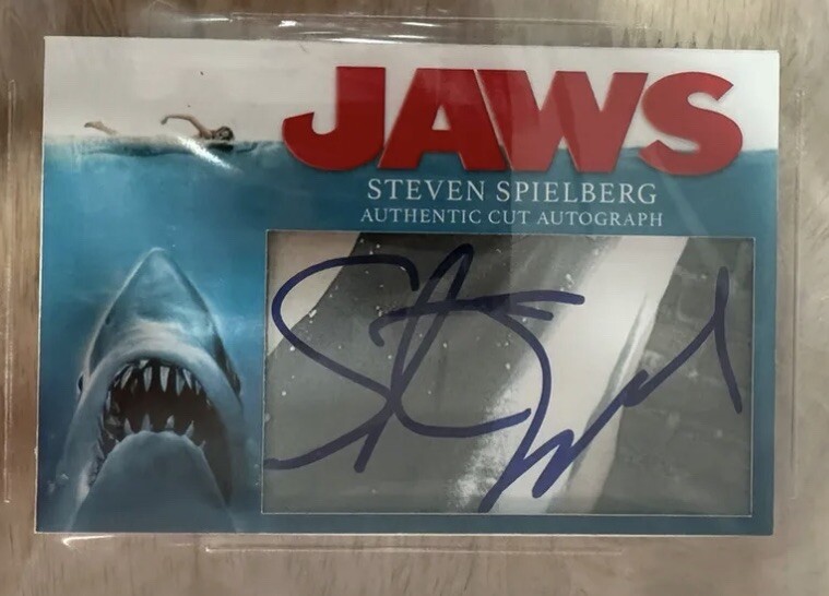 Steven Spielberg JAWS Autograph Custom BGS AUTHENTIC rare Cut Auto Oversize 1/1 Steven Spielberg JAWS Autograph Custom BGS AUTHENTIC rare Cut Auto Oversize 1/1