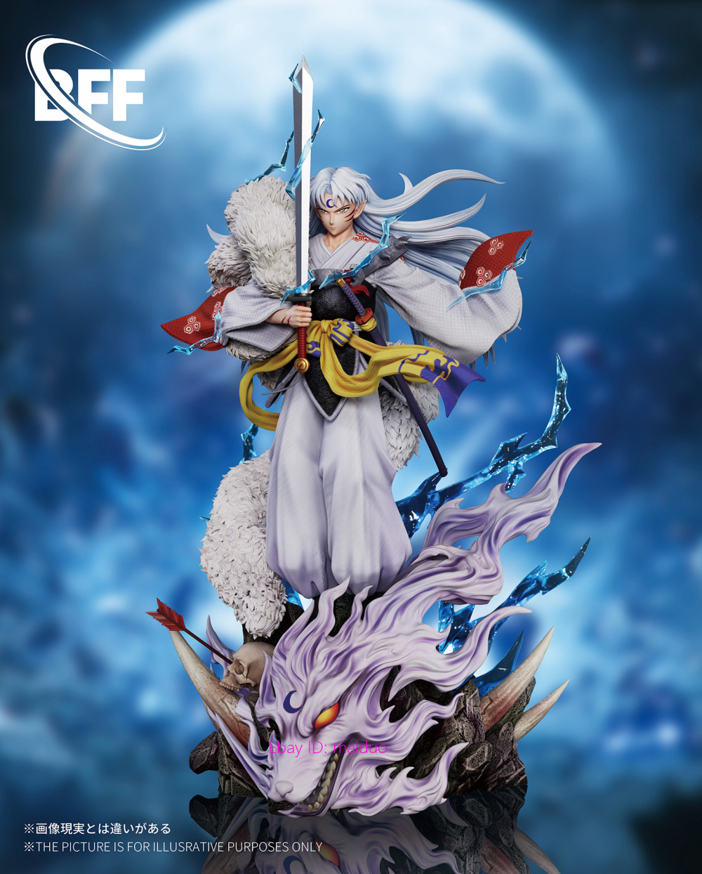 BFF Studio Sesshoumaru Resin Figurine Statue Collectibles 48cm Presale BFF Studio Sesshoumaru Resin Figurine Statue Collectibles 48cm Presale