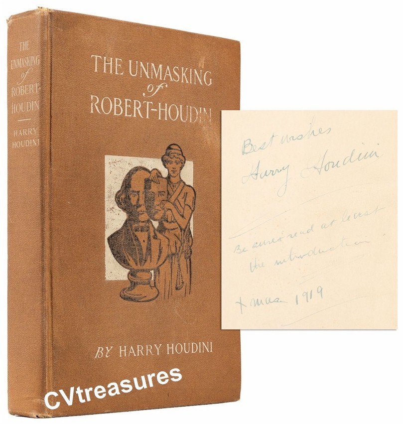 HARRY HOUDINI Authentic Signed AUTOGRAPHED Rare Historic Magic Book 1908