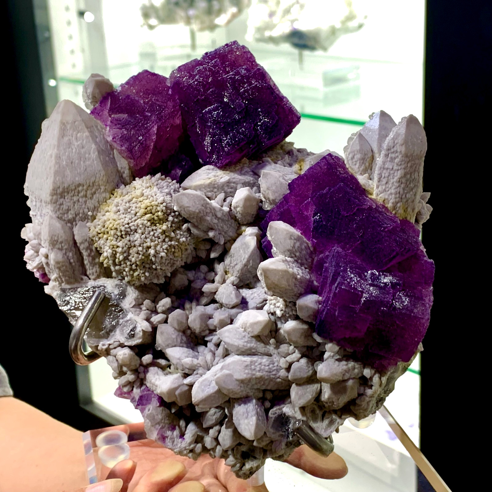 6.27LB Natural velvet purple fluorite with Mongolia cluster crystal mineral 6.27LB Natural velvet purple fluorite with Mongolia cluster crystal mineral