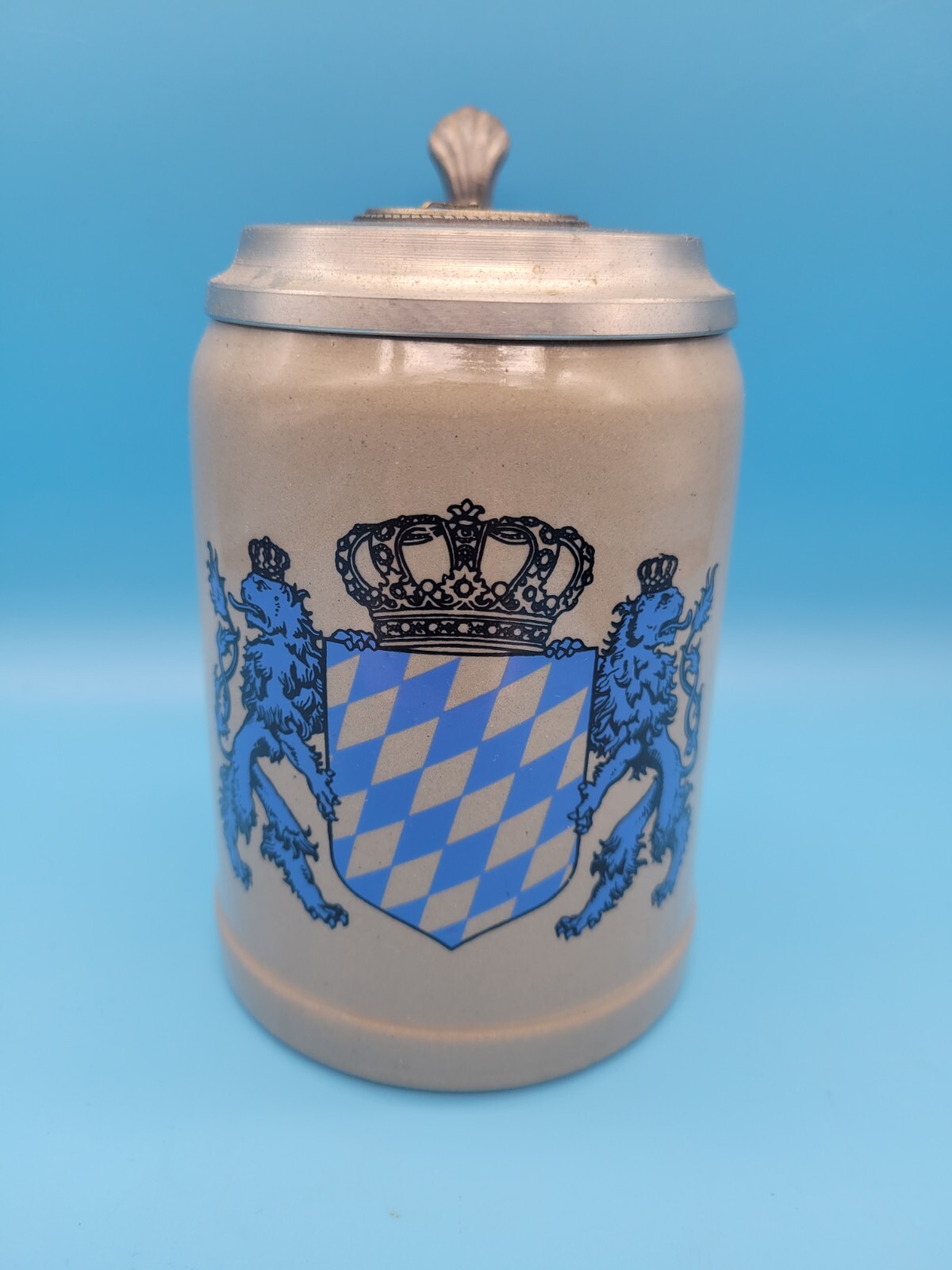 Rare Vtg Reichs Zinn Beer Stein 0.5L Ceramic w/ Pewter Lid Bavaria Rare Vtg Reichs Zinn Beer Stein 0.5L Ceramic w/ Pewter Lid Bavaria