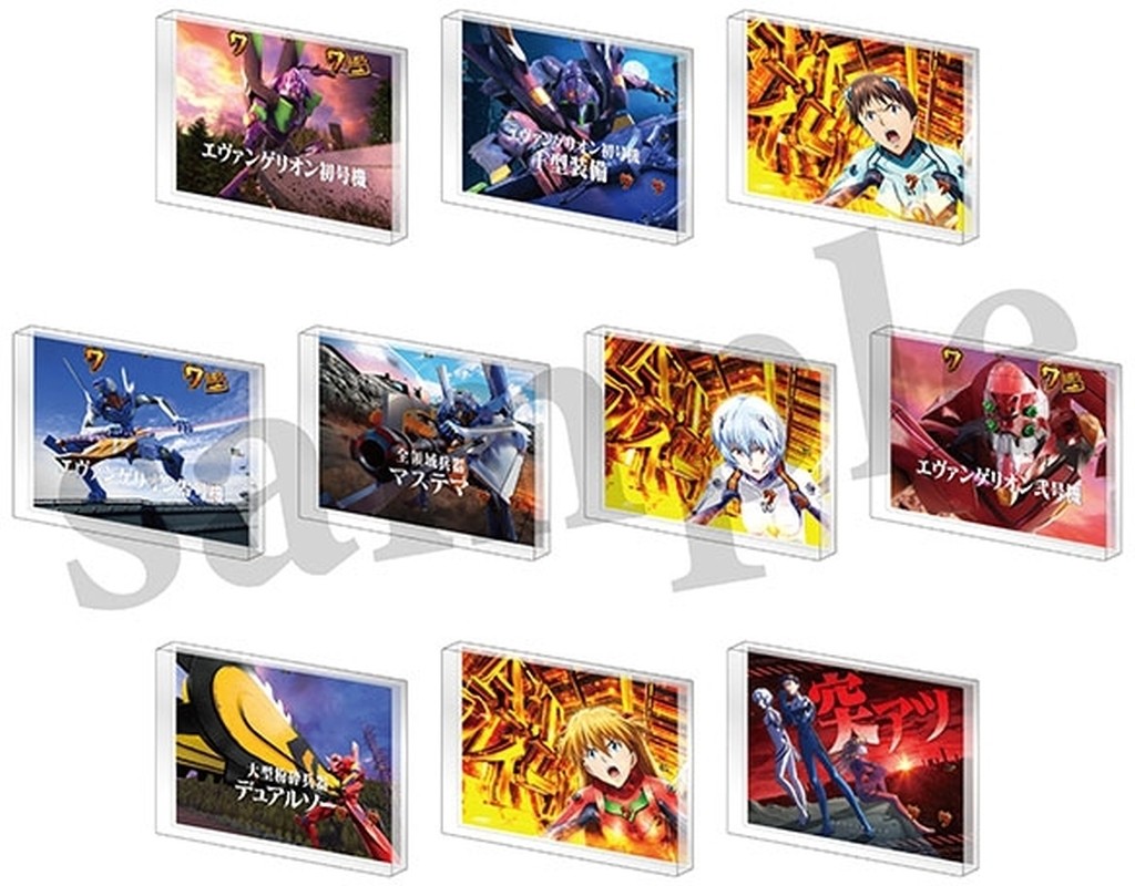 Evangelion Acrylic Stand Panel Block Collection Vol.2 Set of 10 Movic Japan Impo