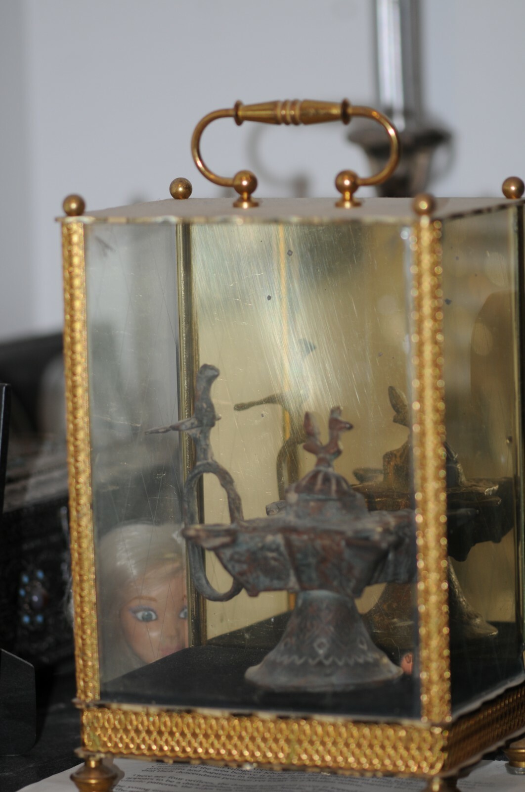 A PRIMITIVE BRONZE LAMP BEARS OF THE CENTURIES OLD SANDS/ NOT A COPY A PRIMITIVE BRONZE LAMP BEARS OF THE CENTURIES OLD SANDS/ NOT A COPY