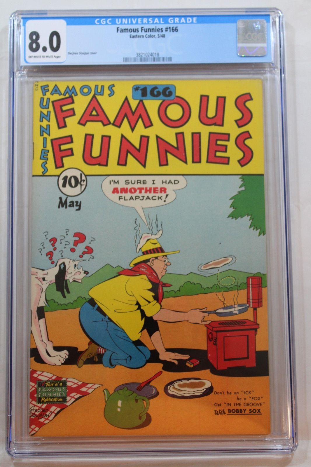 Famous Funnies #166 CGC Graded 8.0 OW/W pages Eastern Color 5/48    Very Low POP