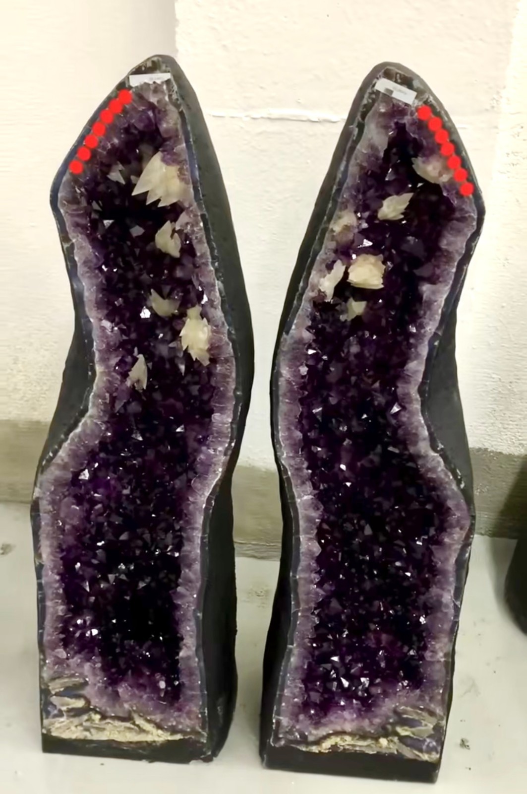 325LB 2PC Natural Brasil Amethyst Geode Crystal quartz Church Cathedral Mineral 325LB 2PC Natural Brasil Amethyst Geode Crystal quartz Church Cathedral Mineral