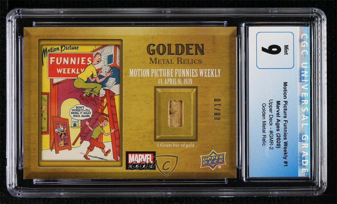 2020 Upper Deck Marvel Ages Golden Metal Relics 8/10 #GMR-2 CGC 9 Mint bj8