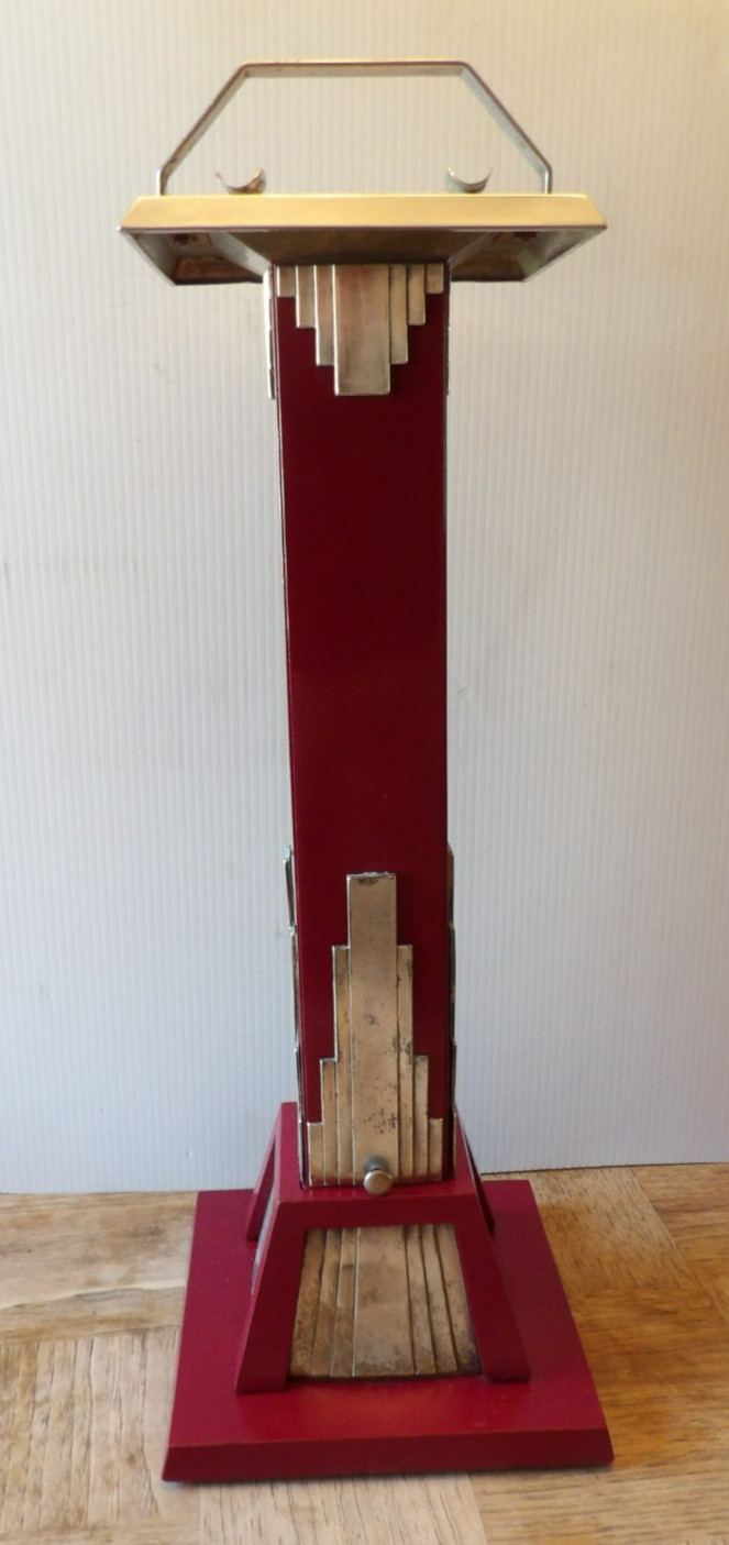 Rare 1900s Antique Ashenier August Goertz Newark NJ Art Deco Cigar Ashtray Stand