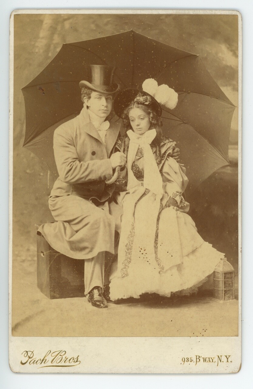 CECIL B. DeMILLE & MARY PICKFORD 1907 CABINET CARD • BEFORE THEY WERE FAMOUS