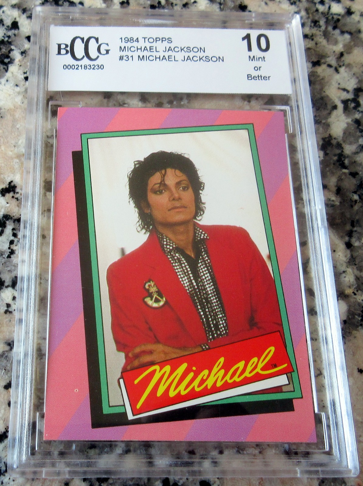 MICHAEL JACKSON King Of Pop 1984 Topps Music Card BGS BCCG 10 Hall Of Fame🔥🔥$$ MICHAEL JACKSON King Of Pop 1984 Topps Music Card BGS BCCG 10 Hall Of Fame🔥🔥$$