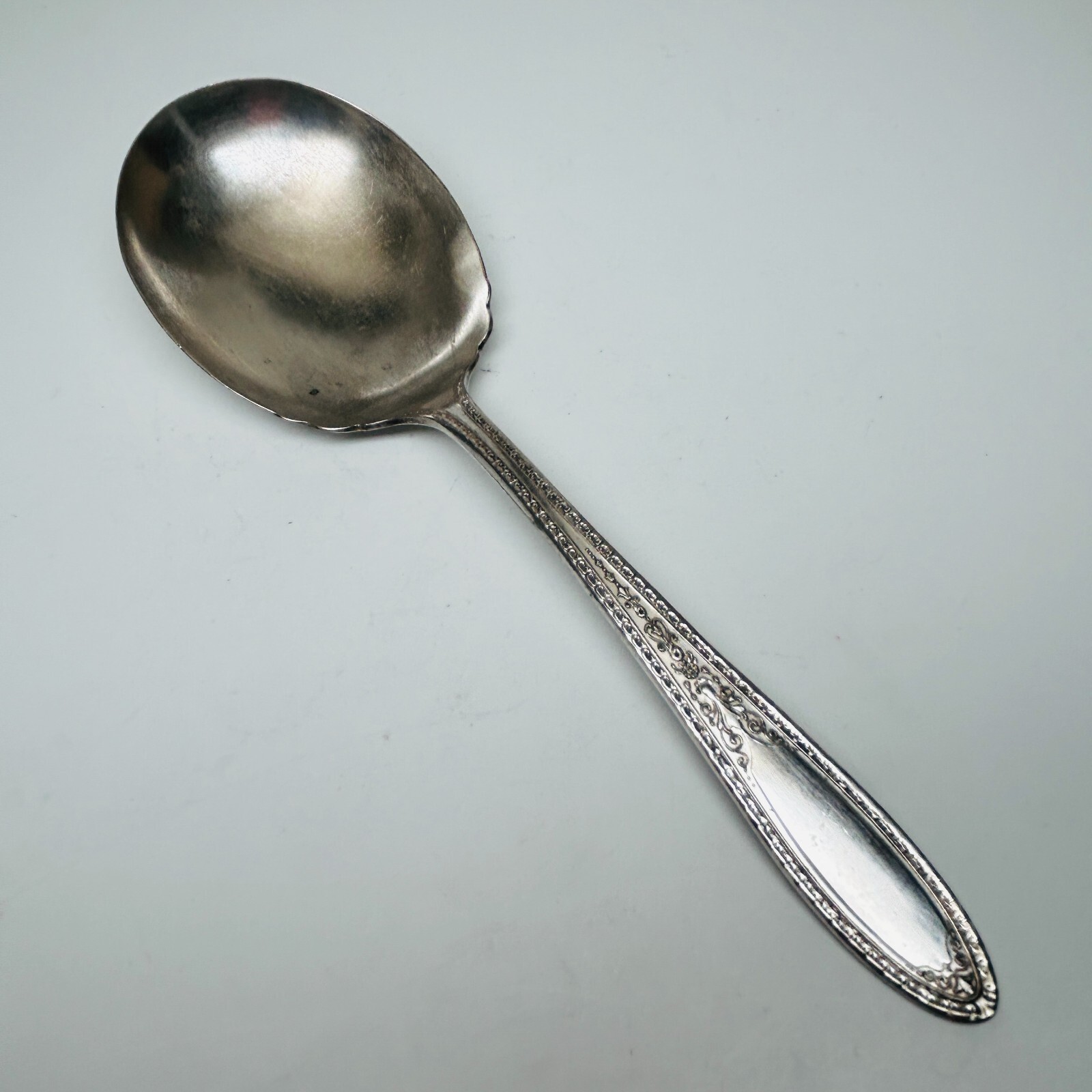 Antq CARLTON Oneida RAMONA BRENTWOOD LAKEWOOD SILVERPLATE BERRY CASSEROLE SPOON