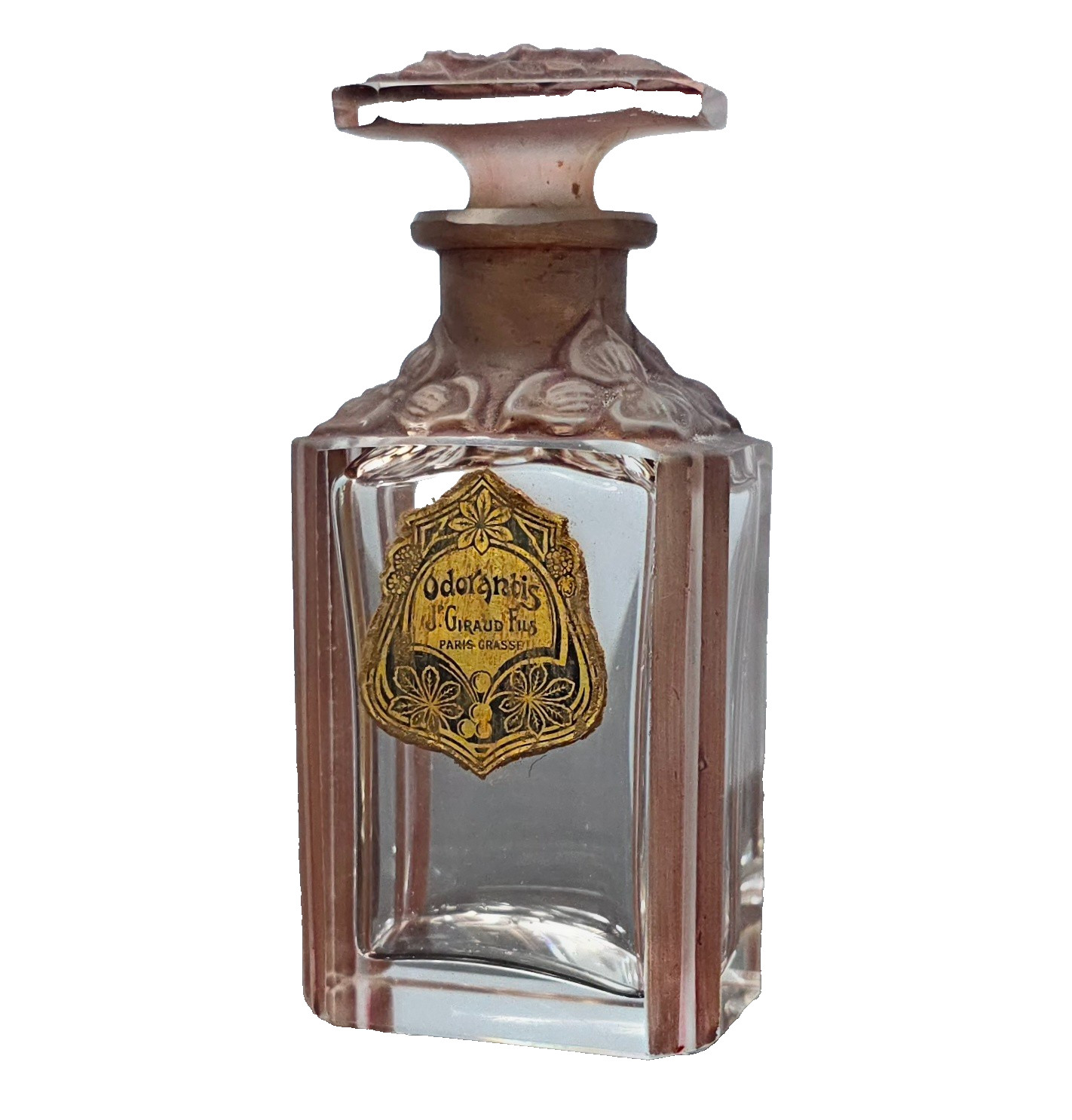 C1910 RARE OLD VINTAGE ODORSNOIS J GIRAUD FILS PERFUME BOTTLE ANTIQUE  J VIARD