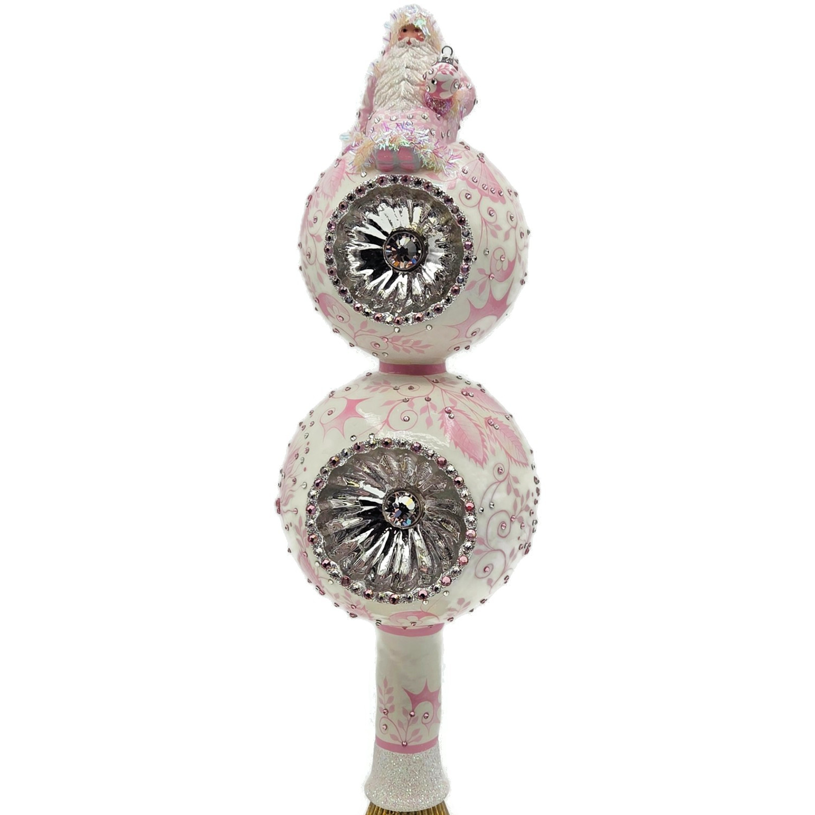 Patricia Breen Summit Finial Chinoiserie Pink Spring Christmas Tree Topper CATZ