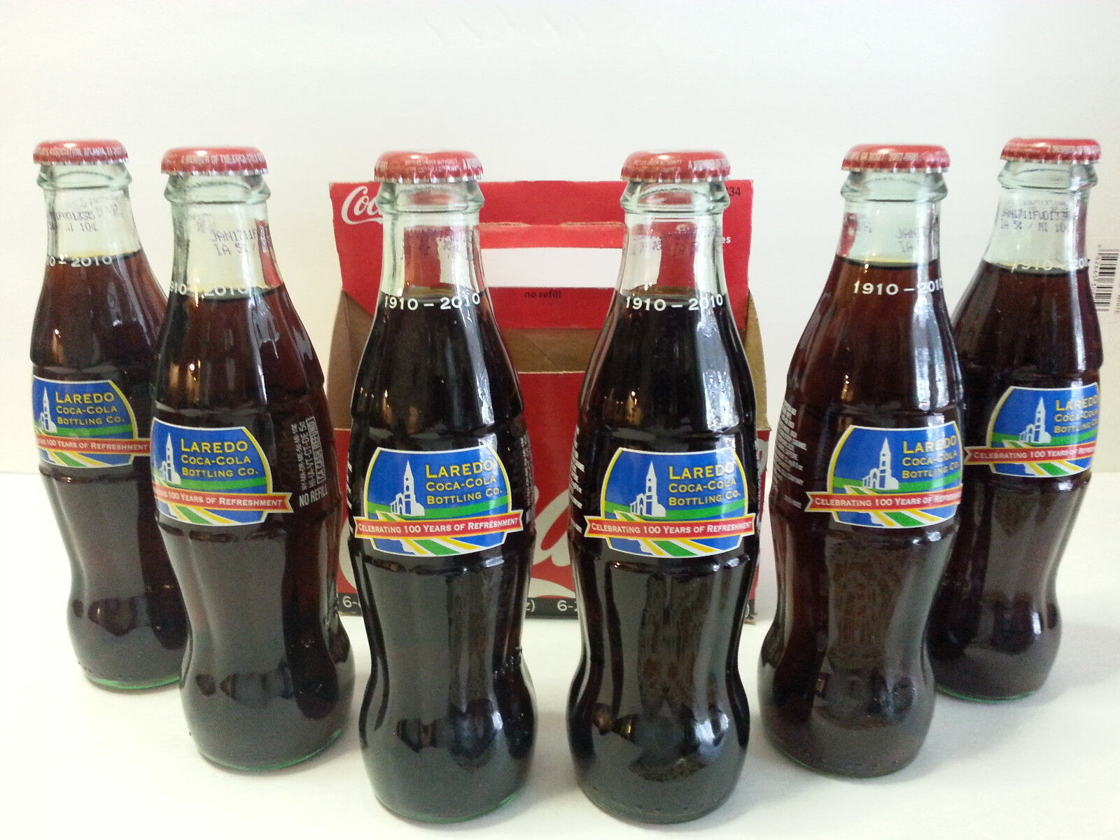 Catholic Cathedral Church on Laredo Coca Cola Bottles 100th Anniversary 6 pack 