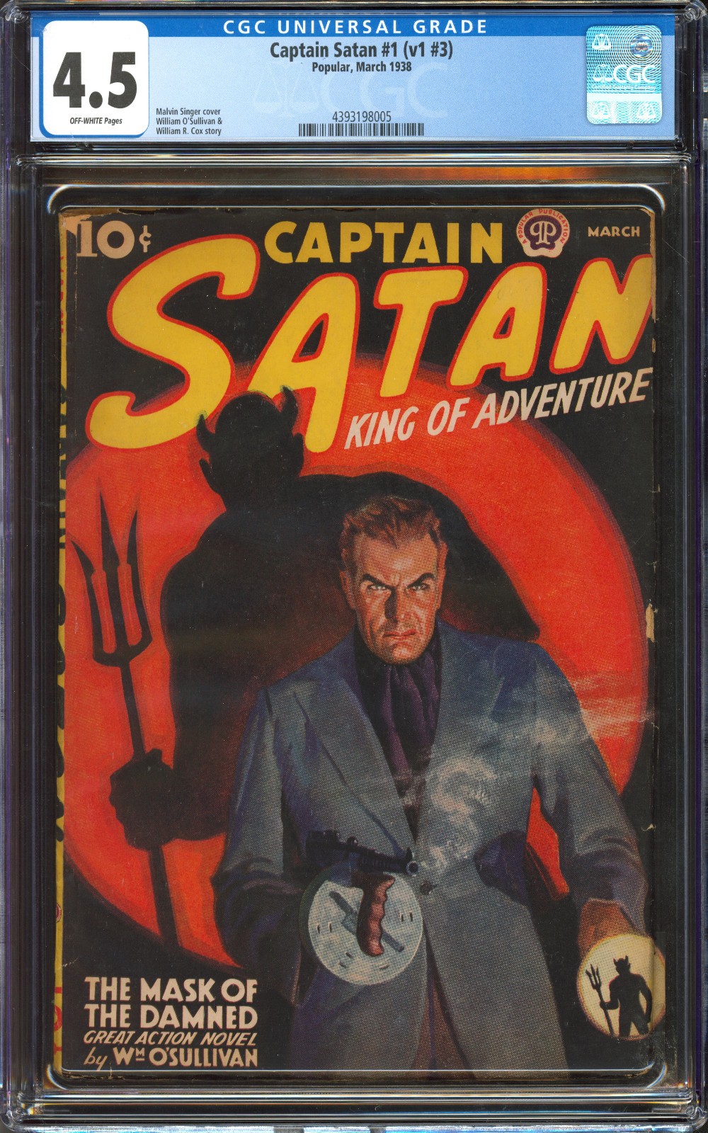 Captain Satan #1 (Vol. 1 #3) CGC 4.5 | Popular 1938 | Pulp Hero Classic | Captain Satan #1 (Vol. 1 #3) CGC 4.5 | Popular 1938 | Pulp Hero Classic |