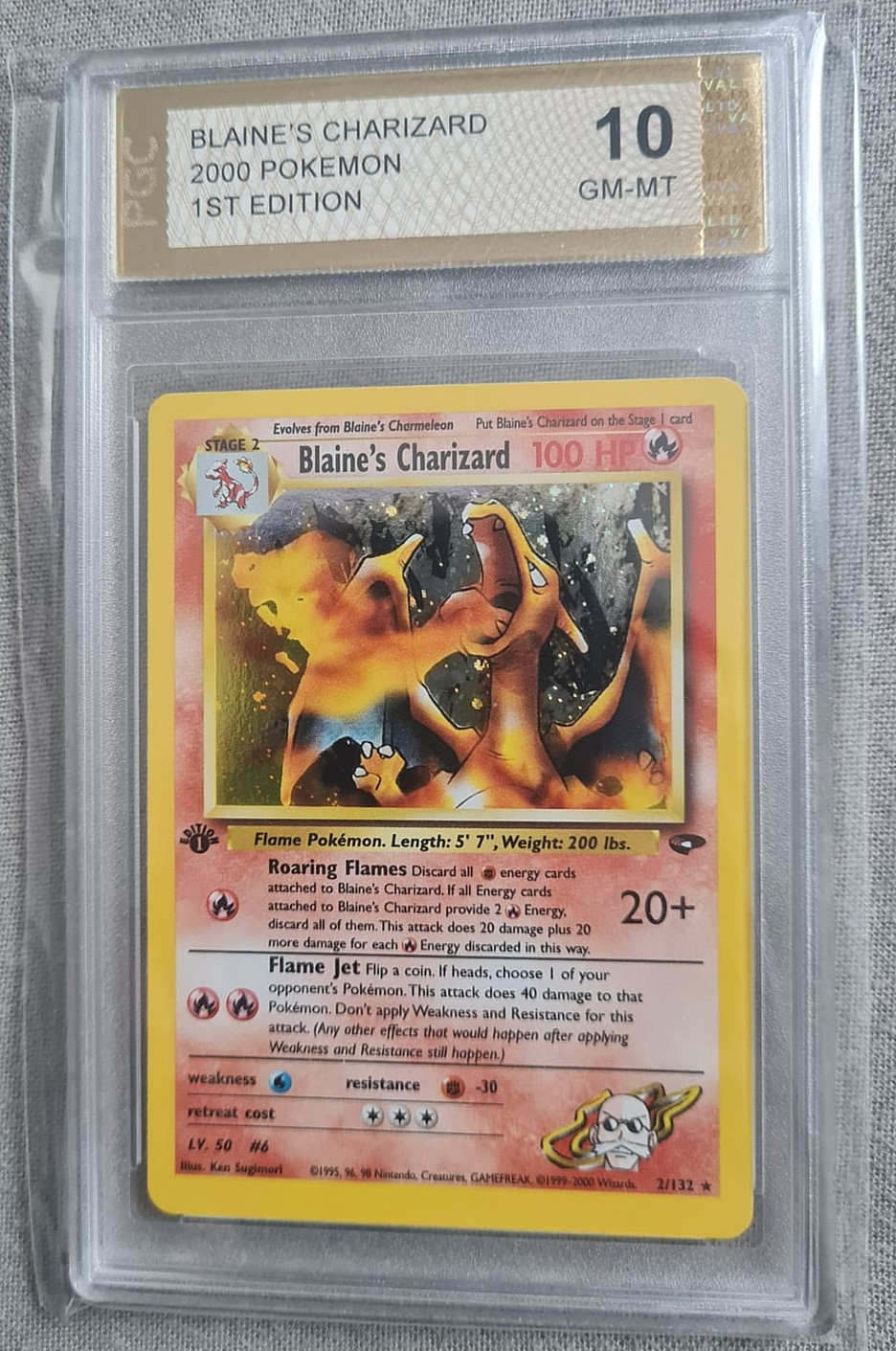 Pokemon Gym Challenge 2/132 Blaine's Charizard Holo 1st Edition PGC 10 PSA Pokemon Gym Challenge 2/132 Blaine's Charizard Holo 1st Edition PGC 10 PSA