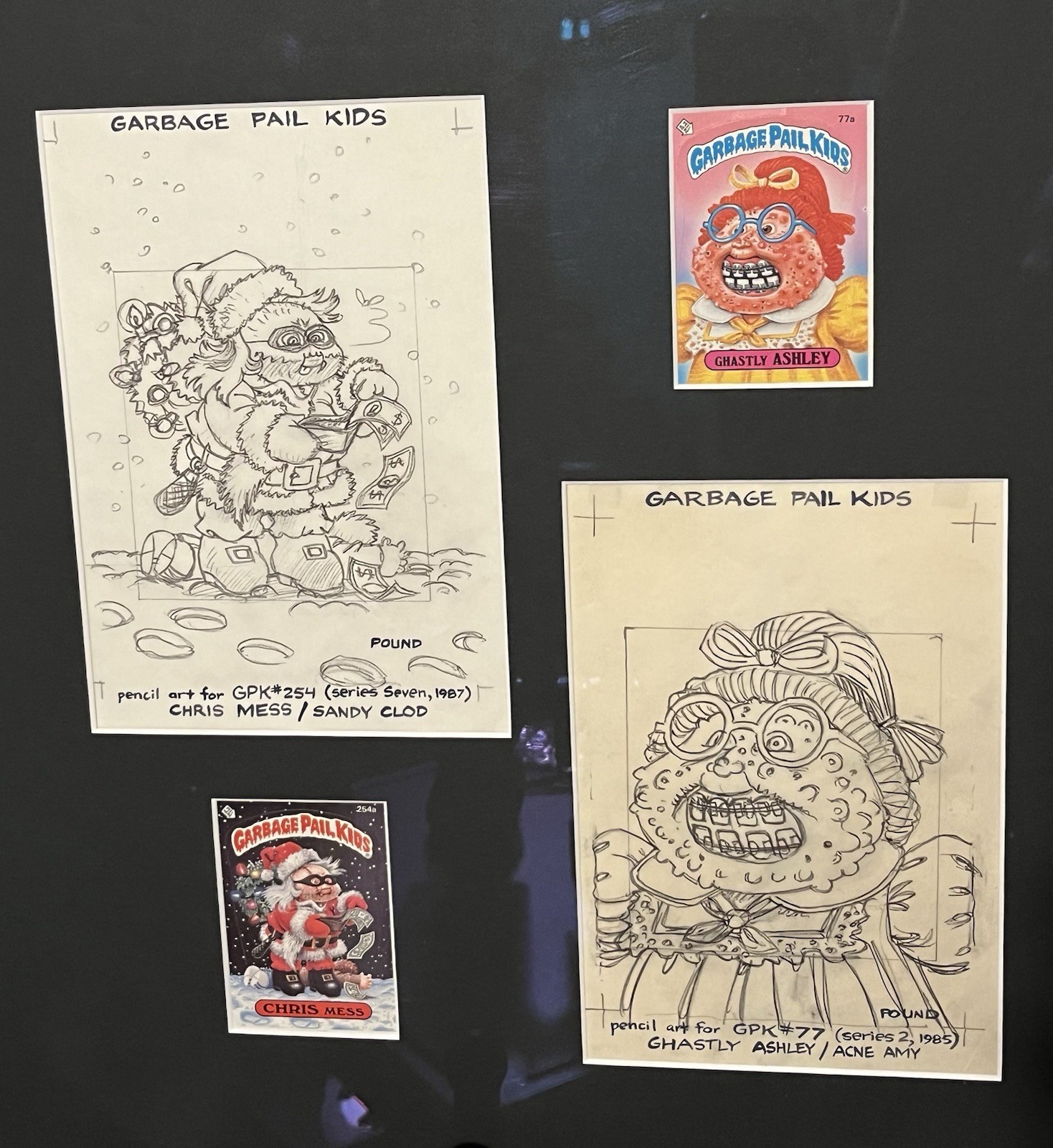 RARE (2) Garbage Pail Kids Series 2 &7 Ghastly Ashley Original Art John Pound RARE (2) Garbage Pail Kids Series 2 &7 Ghastly Ashley Original Art John Pound
