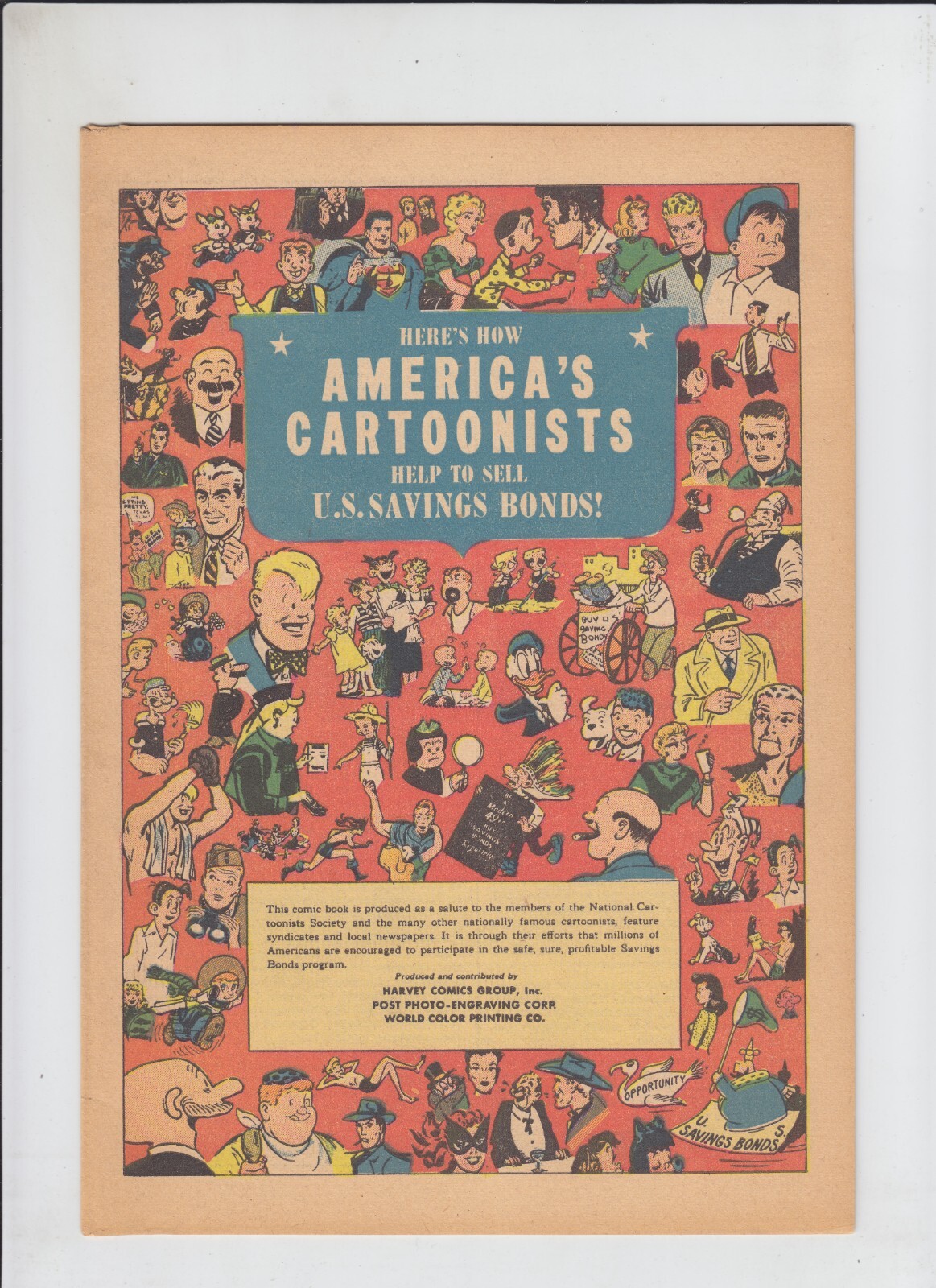 Here's How America's Cartoonists Help to Sell U.S. Savings Bonds FN COMIC 1949