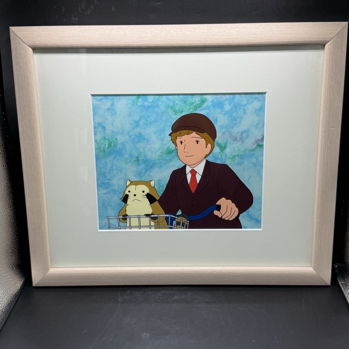 World Masterpiece Theater Rascal the Raccoon Cycling Limited Reprint Cel 49/100