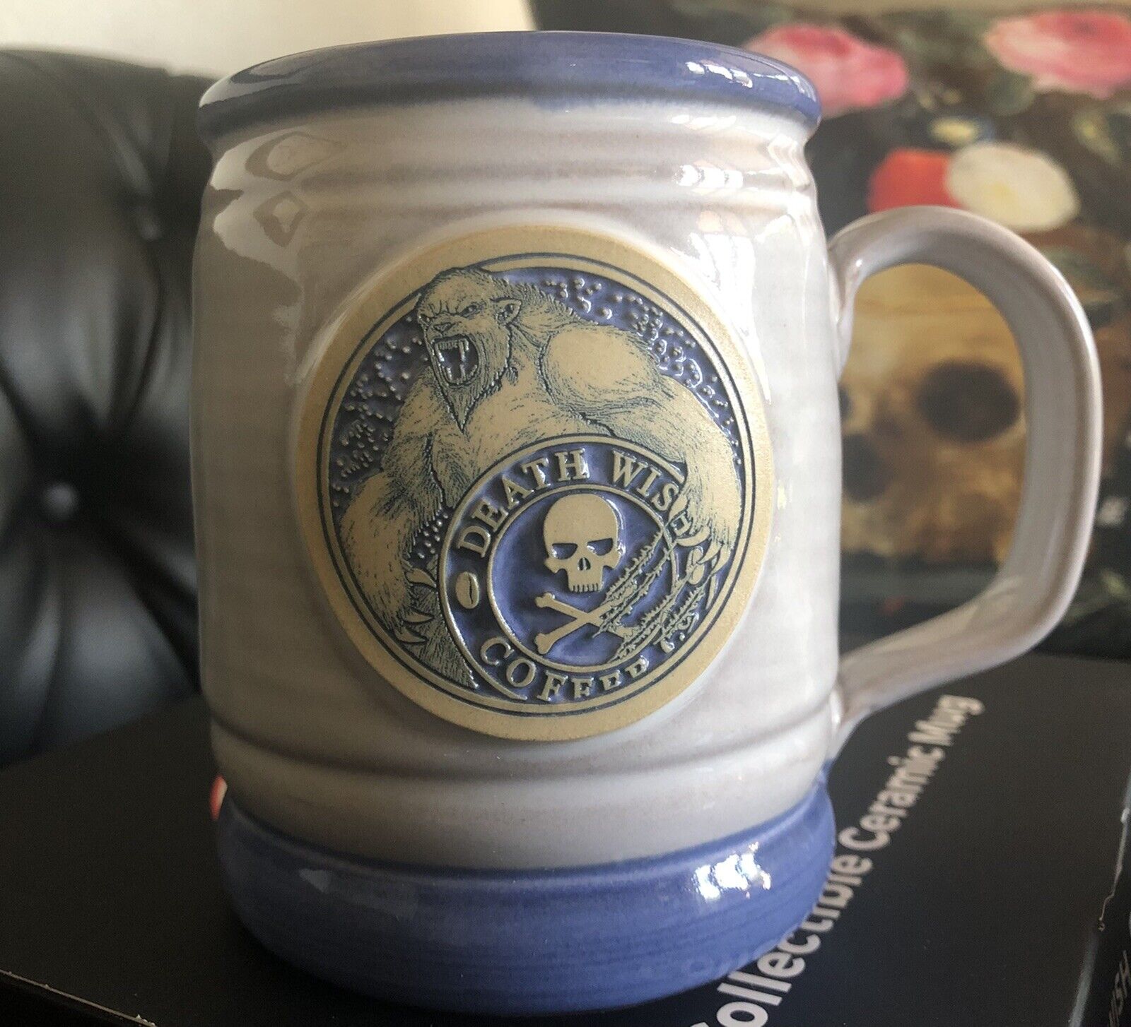 Signed Death Wish Coffee Resurrected Relic Yeti Mug #500 Niles Deenen Pottery