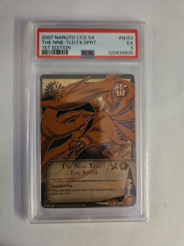  2007 Naruto CCG The Nine-Tailed Fox Spirit 1st Edition PSA 5 POP 1 Rare