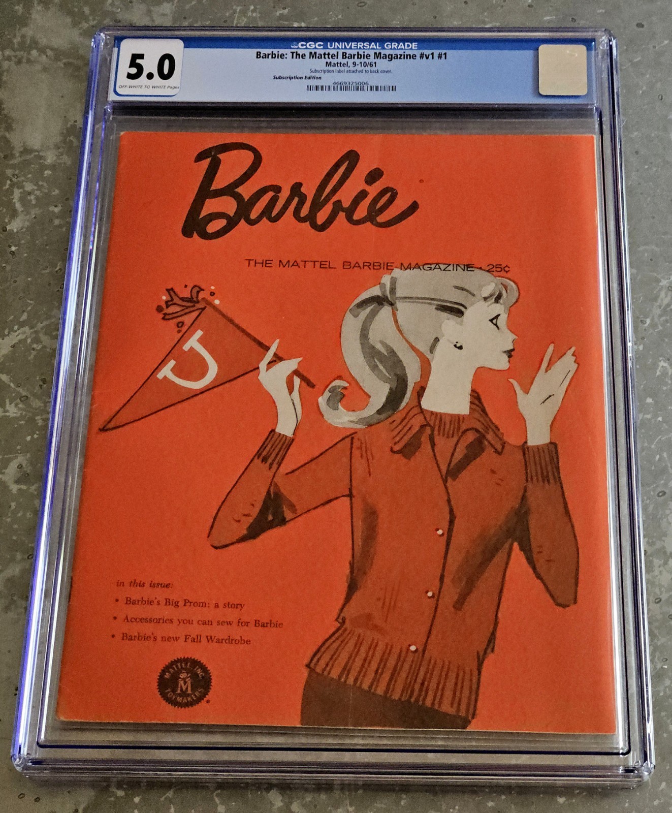 ⛱️BARBIE💘: The Mattel Barbie Magazine #1👙- CGC 5.0🔥FIRST BARBIE✨TOP POP✨ ⛱️BARBIE💘: The Mattel Barbie Magazine #1👙- CGC 5.0🔥FIRST BARBIE✨TOP POP✨