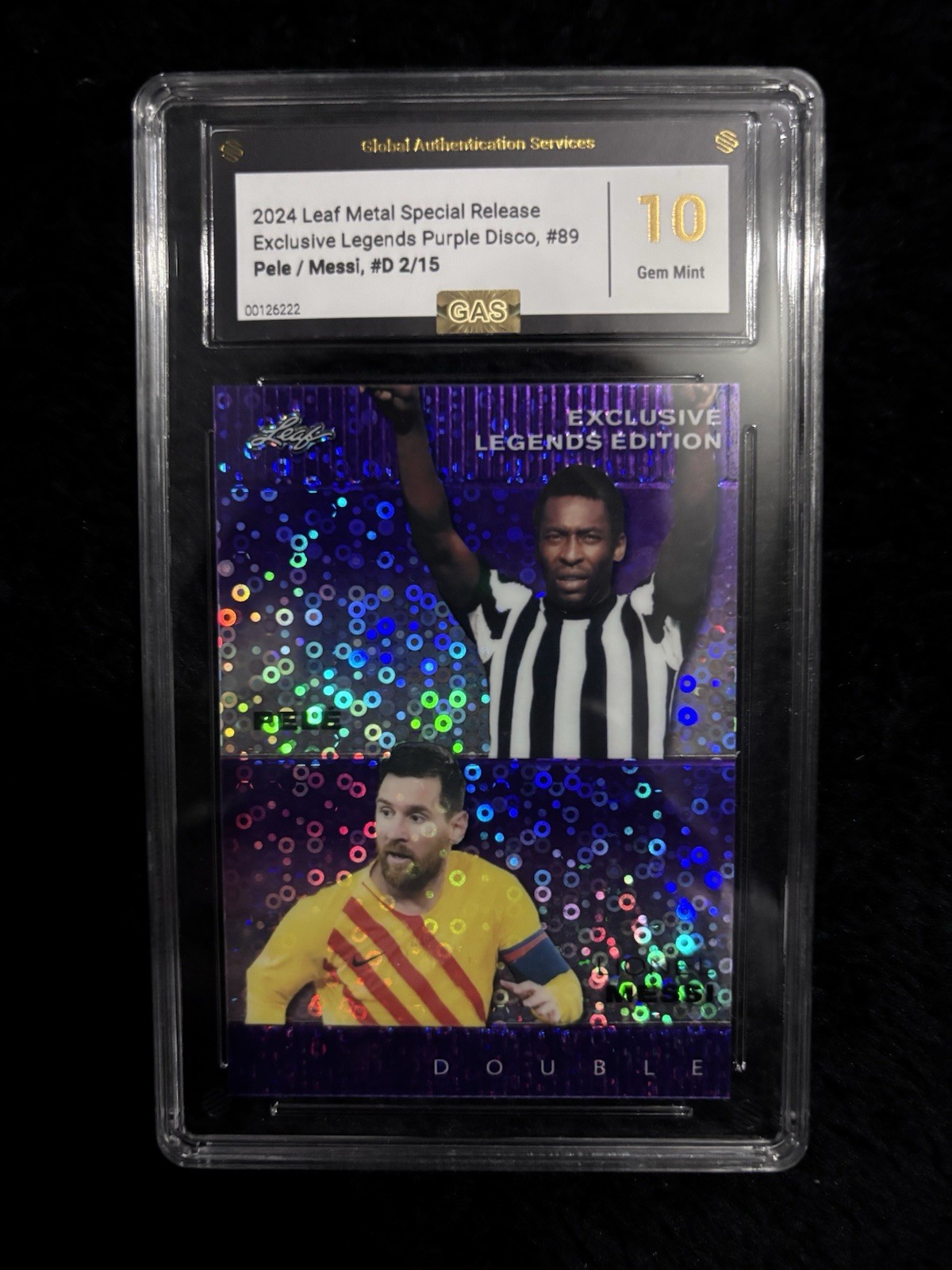 Leaf Exclusive Legends Purple Disco ELE-89 Pele/Messi 2/15 GAS 10