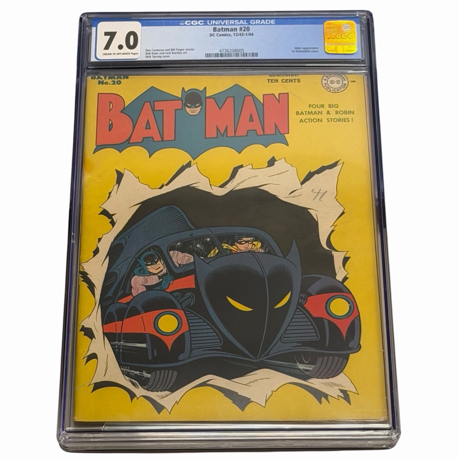 BATMAN #20 CGC 7 Cream To OFF-WHITE PAGES DC COMICS 1944 BATMAN #20 CGC 7 Cream To OFF-WHITE PAGES DC COMICS 1944