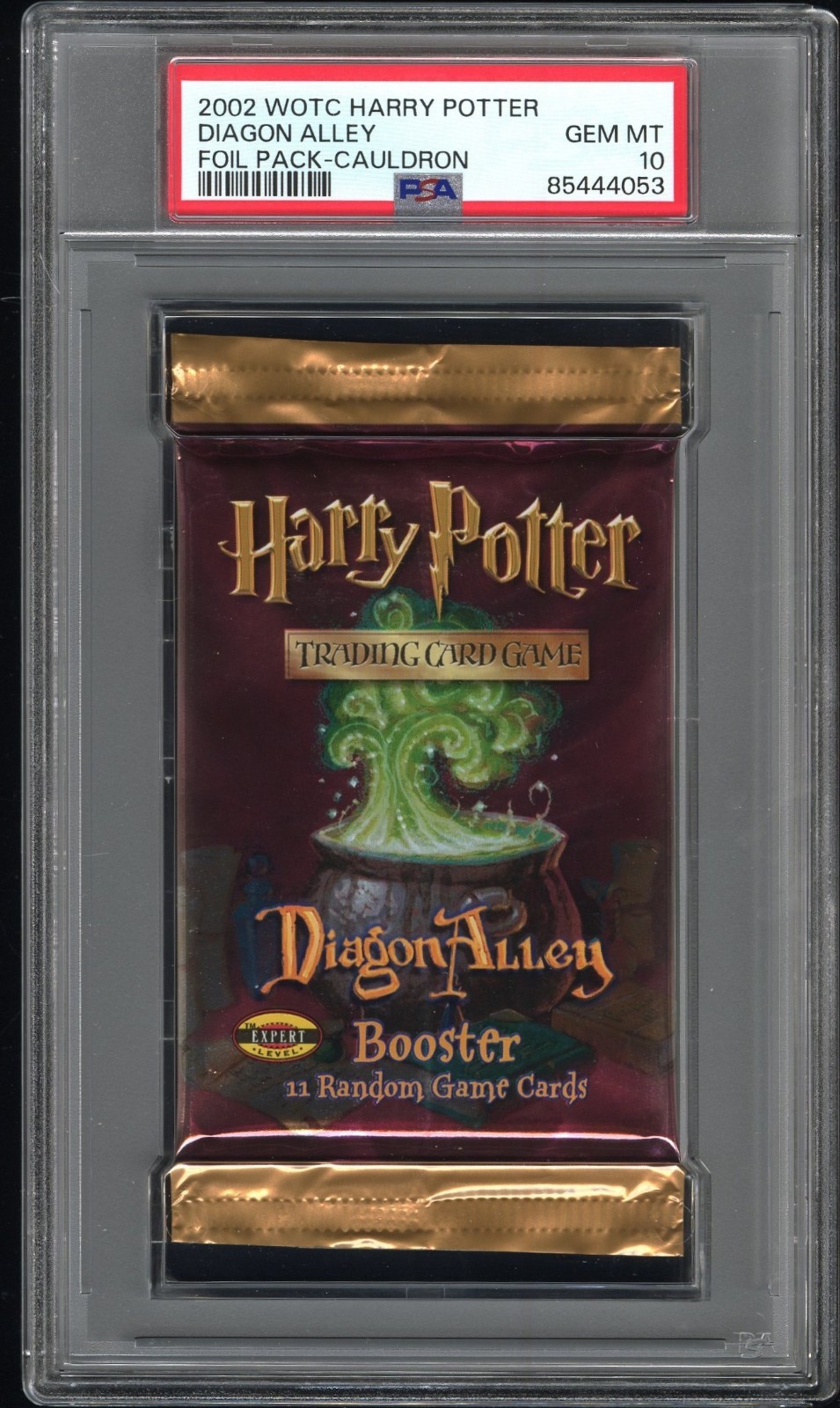 2002 WOTC HARRY POTTER DIAGON ALLEY PACK FOIL PACK CAULDRON POP 5 PSA 10