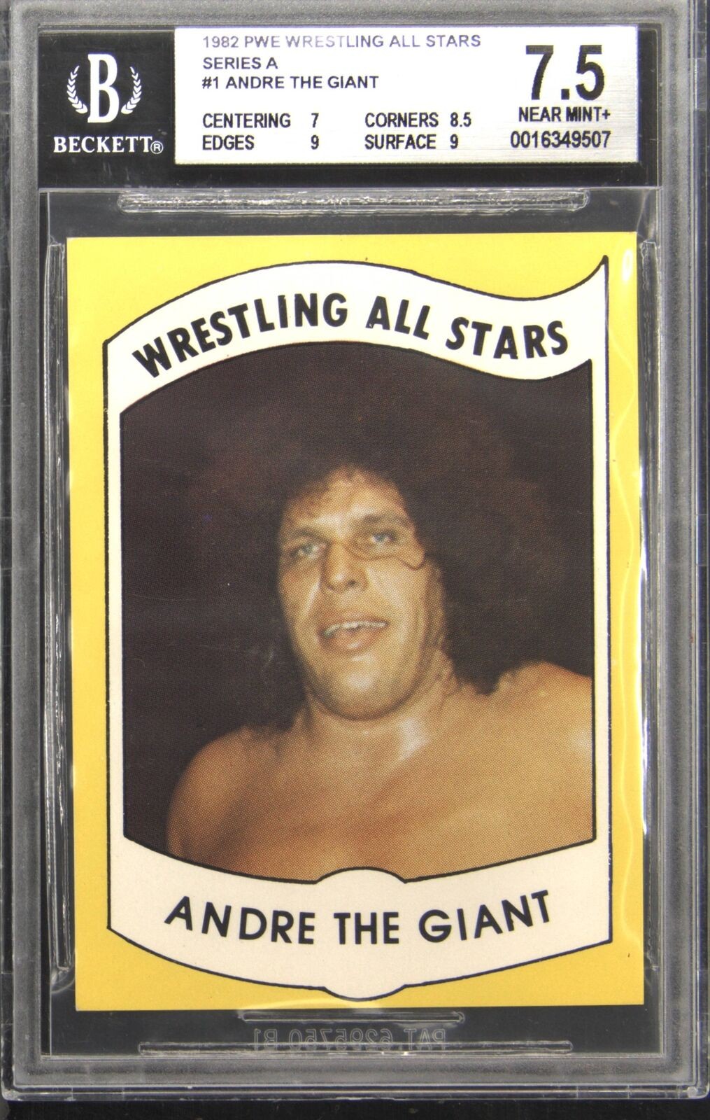 1982 PWE WRESTLING ALL-STARS SERIES A ANDRE THE GIANT BGS 7.5 1982 PWE WRESTLING ALL-STARS SERIES A ANDRE THE GIANT BGS 7.5