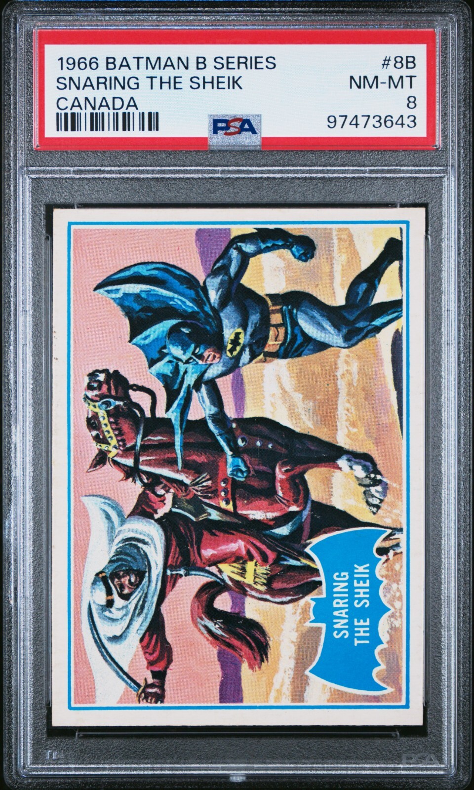 1966 BATMAN B SERIES CANADA 8B SNARING THE SHEIK PSA 8 HIGHEST GRADED POP 1
