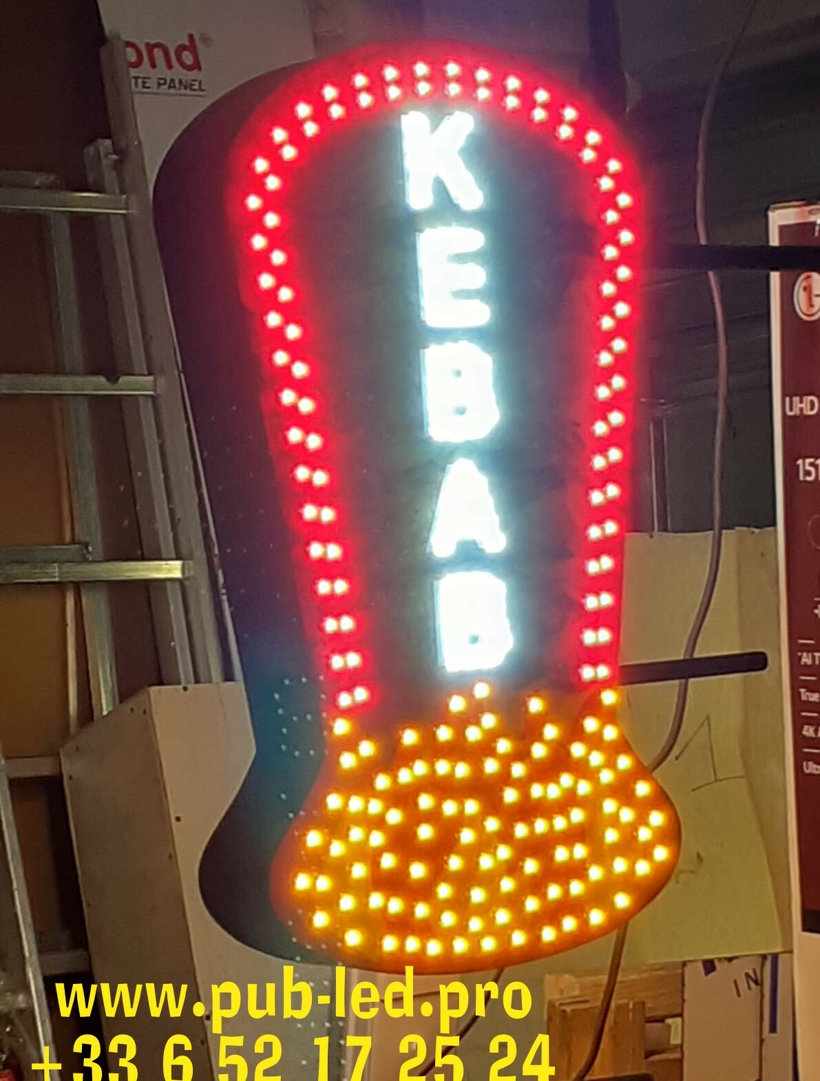 120x65 EXTERNAL DOUBLE SIDED LED “KEBAB” SIGN LIGHT