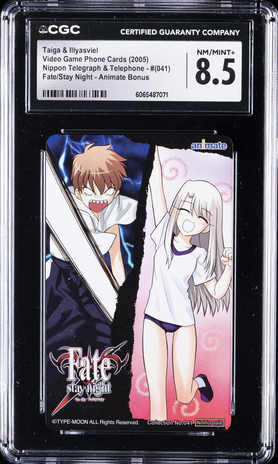 2005 VIDEO GAME PHONE CARDS FATE/STAY NIGHT #041 TAIGA & ILLYASVIEL CGC 8.5 2005 VIDEO GAME PHONE CARDS FATE/STAY NIGHT #041 TAIGA & ILLYASVIEL CGC 8.5