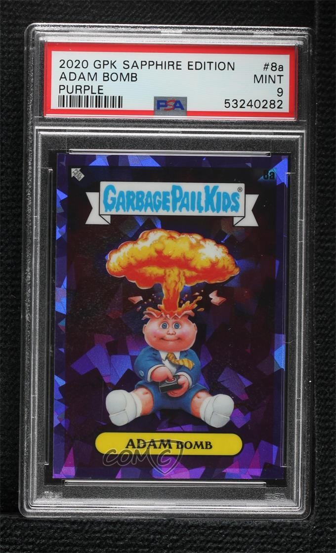 2020 Topps Garbage Pail Kids Sapphire Purple 1/10 Adam Bomb #8a PSA 9 MINT 1y9 2020 Topps Garbage Pail Kids Sapphire Purple 1/10 Adam Bomb #8a PSA 9 MINT 1y9