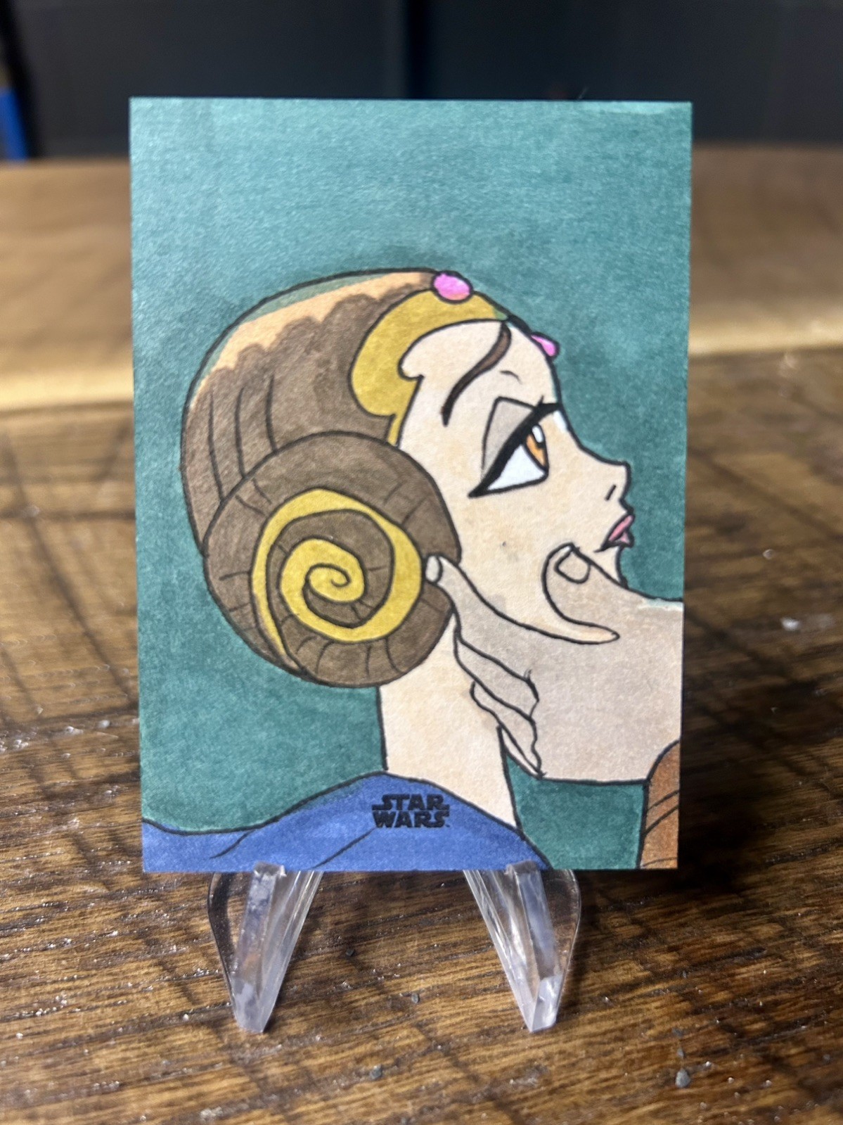 Topps Finest Star Wars Sketch Card Padme Amídala Artist Rebecca Louro Topps Finest Star Wars Sketch Card Padme Amídala Artist Rebecca Louro