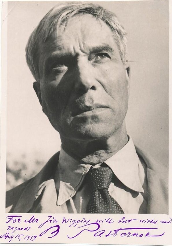 Boris Pasternak-RARE Vintage Signed Photo (Wrote Dr. Zhivago, Nobel Prize 1958) Boris Pasternak-RARE Vintage Signed Photo (Wrote Dr. Zhivago, Nobel Prize 1958)