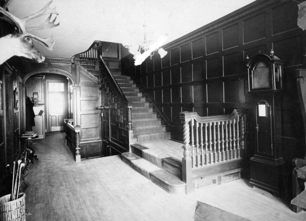 The interior Porcellian Club a final club Harvard University  Boston Old Photo 1