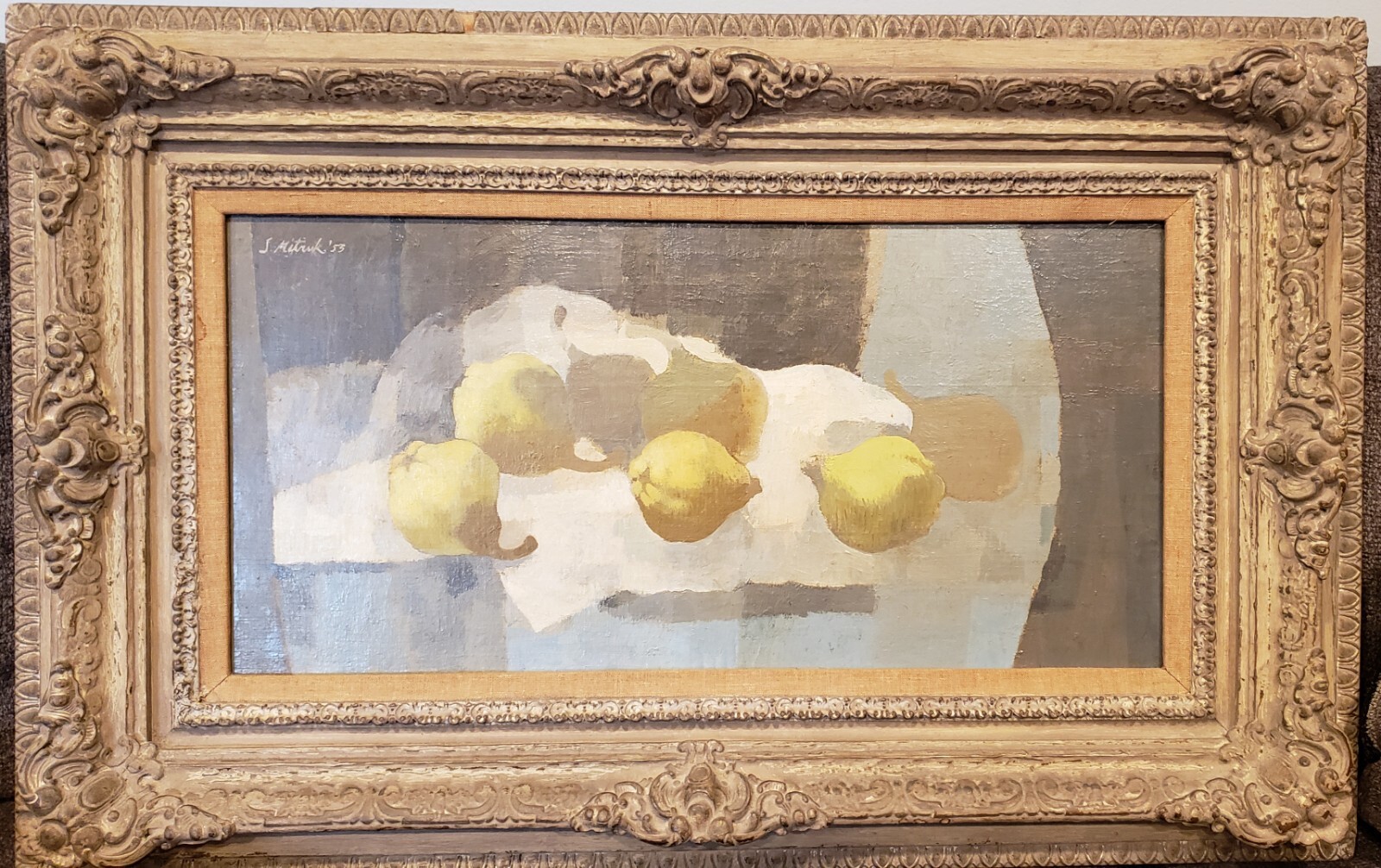 Stanley Mitruk Signed Vintage Oil Painting on canvas w/ frame